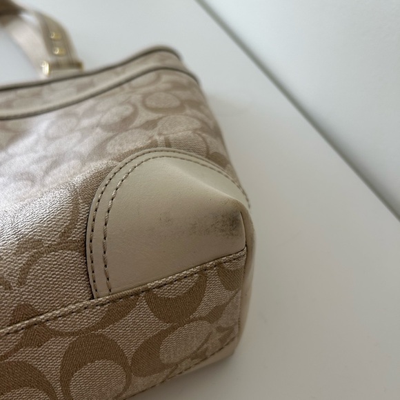 Coach Beige, Pink and White Purse - Picture 4 of 9